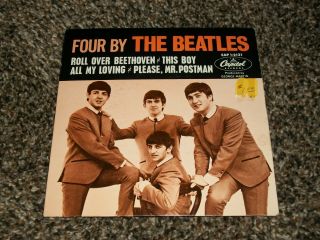 The Beatles - Four By The Beatles 45 Rpm Ep Record Eap 1 - 2121 Rare