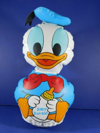 Rare Vintage Baby Donald Duck Toy Shelcore Blow Up Punching Bag 1984 Walt Disney