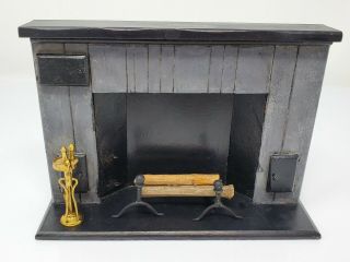Antique Vtg.  Dollhouse Miniature Chestnut Hill Studio Connecticut Fireplace 1:12