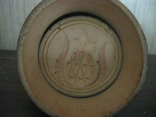 Antique Wooden Butter Mold/stamp Press; Pineapple Design; Primitive Antique