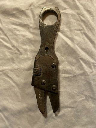 Old Antique Vintage The ELGIN Adjustable Wrench Collectible Tools 25 Cent 1897 3