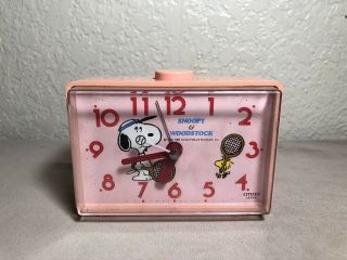 Rare 1965 United Feature Syndicate Peanuts Snoopy And Woodstock Clock