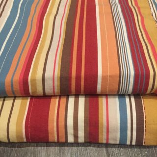 ❤️ 2 Avail Rare Pottery Barn Red Striped Stripe Standard Pillow Sham (s)