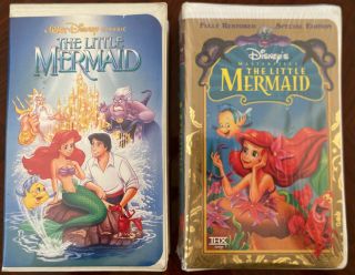 2 Vhs Bundle Walt Disneys Classic The Little Mermaid With Rare