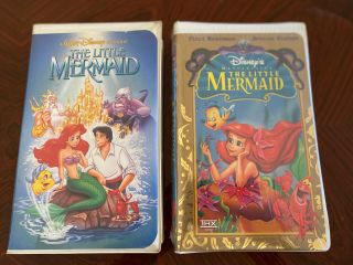 2 VHS Bundle Walt Disneys Classic The Little Mermaid With Rare 2