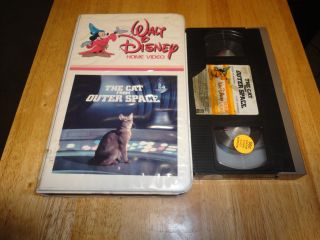 The Cat From Outer Space (vhs,  1978) Vintage Rare Walt Disney White Clamshell