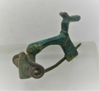 European Finds Ancient Roman Bronze Horse Brooch Circa 200 - 300 Ad