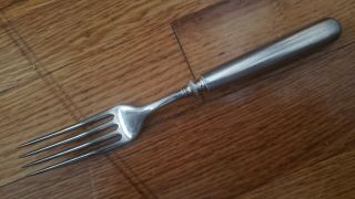 Antique Vintage Collectible Fork 8 " 1847 Rogers Bro Silver Plate - Hollow Handle