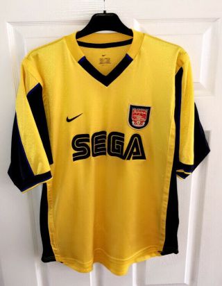 Vintage Arsenal Away Football Shirt 1999/2000 Sega - Official M Rare & Retro Vgc