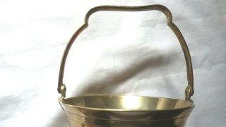 Antique Large Brass planter Jardiniere with handle 67grams 25.  5cm with handles 3