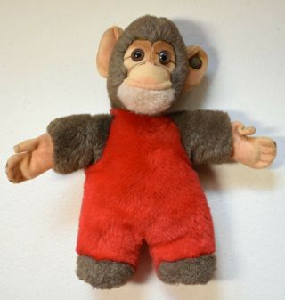 Rare Vintage German Steiff Toldi Monkey Chimp 7 " Plush W/ Button
