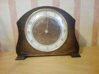 Vintage Smiths Wooden Mantel Clock 1950s Order Idlv