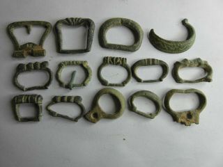 Medieval Anglo - Saxon Norman Roman Single Loop Bronze Buckles: Detecting Finds