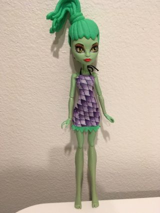 Monster High Create A Monster Green Gorgon Girl Doll Cam Mattel Rare