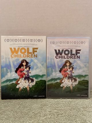 Wolf Children (dvd,  2013,  2 - Disc Set) W/ Slipcover Mamoru Hosoda Funimation Rare