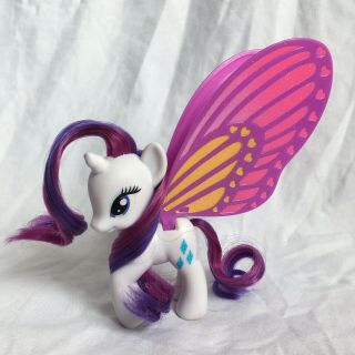 My Little Pony Rarity Glimmer Wings Rare G4 Purple White 2010 Butterfly Unicorn