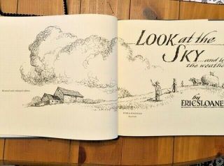 Rare Book Eric Sloane,  Look At The Sky And Tell The Weather,  Signed,  1970