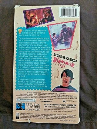 Adventures In Dinosaur City VHS 1991 RARE OOP NOT ON DVD 2