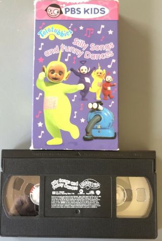 Teletubbies - Silly Songs And Funny Dances (vhs,  2002,  Slip Sleeve) Htf Rare Pbs