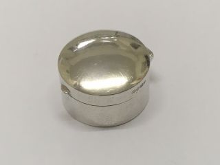 Pretty Small Solid Silver Pill Box By Ari D Norman London 1987