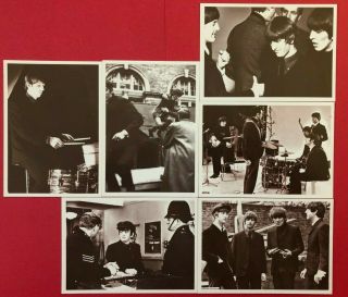 Beatles Cards - 6 Rare Hard Days Night Film Cards In