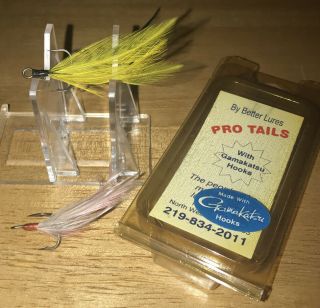 Vintage Better Lures (2) Fly Rod Fishing Lures With Gamakatsu Hooks Nip