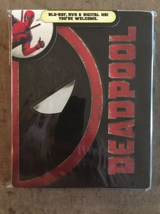 Deadpool (blu - Ray Dvd,  2016) Rare 2 - Disc Combo Set Steelbook Best Buy No Digital