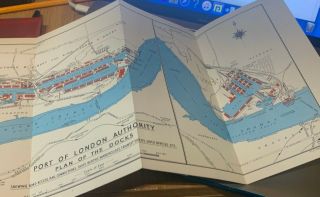 1960 Port Of London Authority Plan Of The Docks River Thames Stations Etc