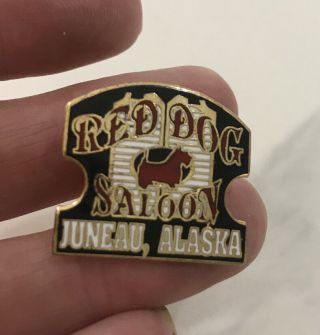 Vintage Red Dog Saloon Juneau Alaska Lapel / Jacket Pin Rare