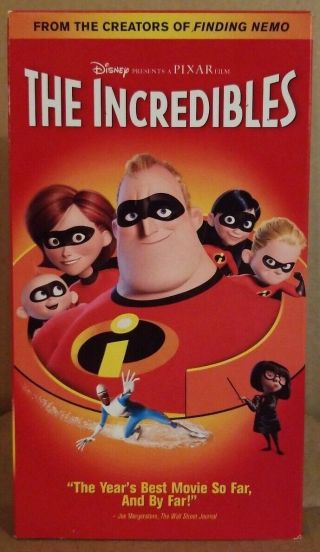 The Incredibles Vhs Disney Pixar Rare Oop 2003 Used/like