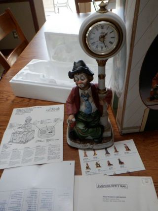 Hobo Clown Clock Melody In Motion ​whistling Willie Animated 16 " Rare Vintage
