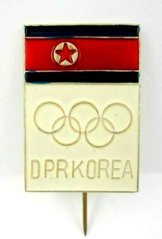 Tokyo 1964 Olympics North Korea Noc Olympic Team Pin Badge Very Rare