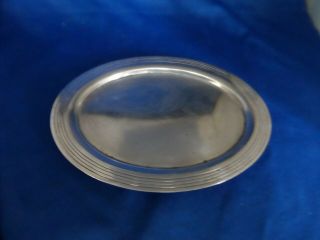 Oval Small Condiment Tray Keith Murray C1930 Mappin & Webb Silver Plate