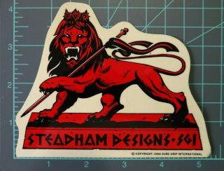 Steve Steadham Design S.  G.  I.  - Rare - Red " Lion ",  Powell Peralta,  1986,  Vntg