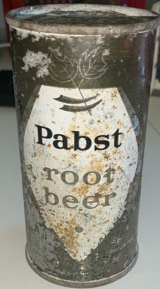 Vintage 1950s Pabst Root Beer Soda Flat Top Can 10oz PBR Old Rare FT 2