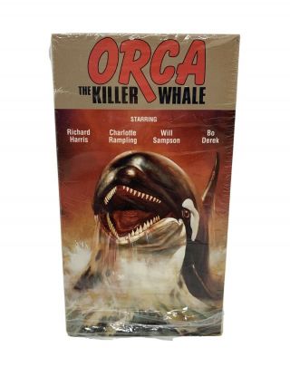 Orca The Killer Whale Vhs Video Rare Richard Harris Bo Derek Whale Movie