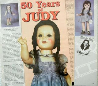 7p History Article,  Color Pics - 50 Years Of Judy Garland Composition Dolls