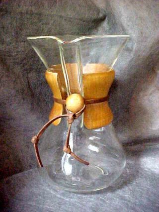 Rare Vintage Midcentury Chemex Coffee Pot 5 Cup Old Pyrex Green Stamp 2,  411,  340