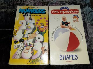 Numbers & First Impressions - 2 Rare Baby Vhs 