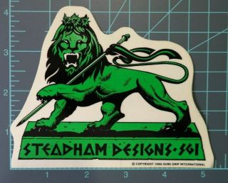 Steve Steadham Design S.  G.  I.  - Rare - Green " Lion ",  Powell Peralta,  1986,  Vntg