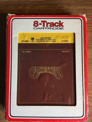 Carpenters Singles 1969 - 1973 Rare Rca 8 Track Tape Late Nite Bargain