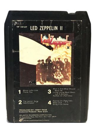 Led Zeppelin Ii Rare 8 Track Tape Cartridge, .