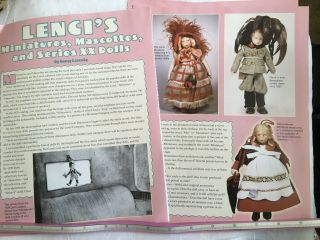 12 Page Doll History Article - Lenci ‘s Miniatures,  Mascottes And Series Xx Doll