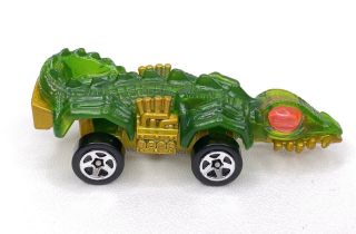 1985 Hot Wheels Mattel Fangster Dragon Wagon Rare Translucent Green Pink Eyes 3