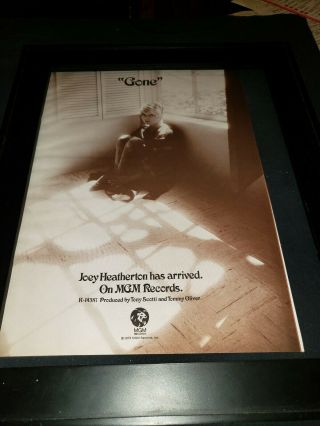 Joey Heatherton Gone Rare Promo Poster Ad Framed