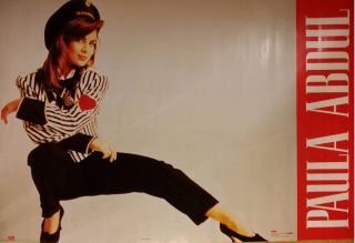 Paula Abdul Poster 35x23 " 1990 Rare Vintage American Idol