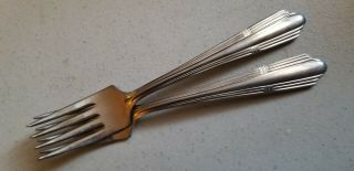 2 Antique Vintage Collectible Forks 6 " Stainless Steel - Allegneny,  Usa