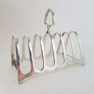 Art Deco Silver Plated Toast Rack By Charles Truman Burrows & Son :b11