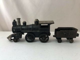Ideal Locomotive Steam Engine & Coal Tender Cast Iron Vintage Antique Train