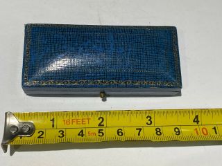 Antique Leather Silk Velvet Jewellery Brooch Box